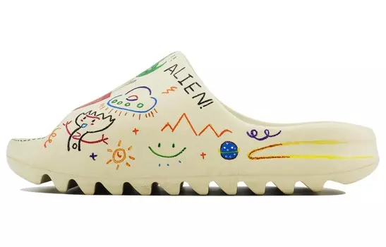 Шлепанцы Yeezy Slide унисекс черный/красный/желтый/синий Adidas Originals