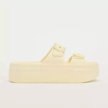 Шлепанцы Zara Rubberised Sporty Strappy, светло-желтый