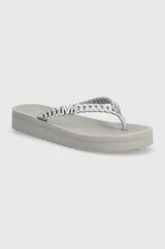 Шлепанцы Zaza Flip Flop Michael Michael Kors, серебряный