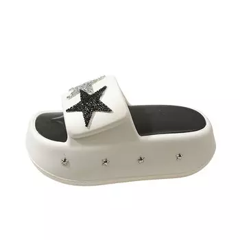 Шлепанцы женские Abcylm, белый/черный