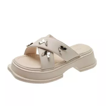 Шлепанцы женские Abcylm, бежевый