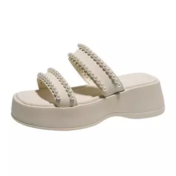 Шлепанцы женские Abcylm, бежевый