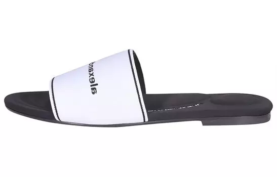 Шлепанцы женские Alexander Wang, черный/белый