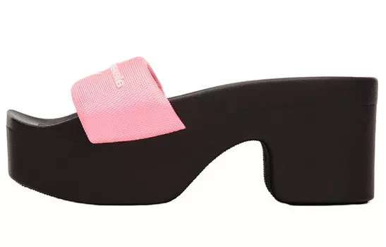 Шлепанцы женские Alexander Wang, черный / розовый