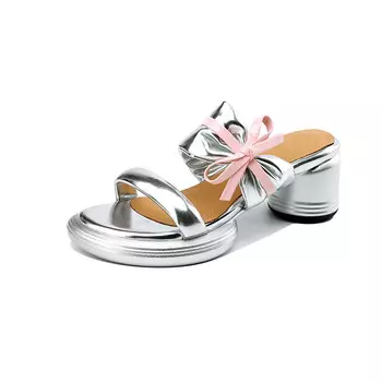 Шлепанцы женские Bai Shiting, серебряный