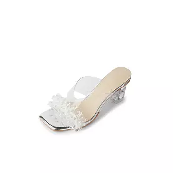 Шлепанцы женские Balletcat, цвет Silver 4cm