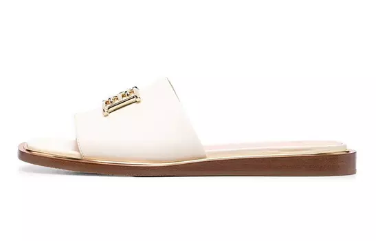 Шлепанцы женские белые Bally