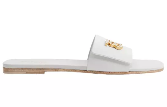 Шлепанцы женские белые Burberry