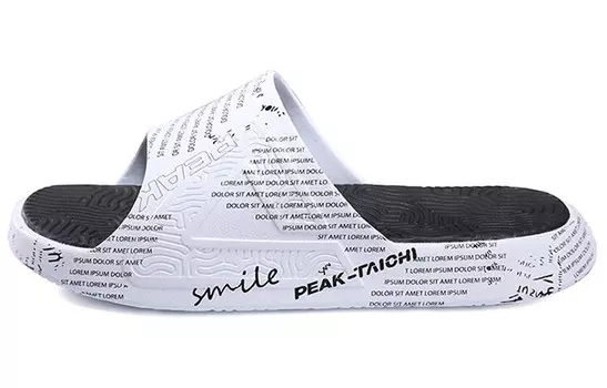 Шлепанцы женские белые/черные Peak