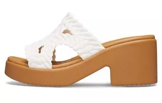 Шлепанцы женские белые Crocs