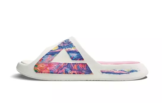 Шлепанцы женские белые/розовые Peak