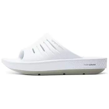Шлепанцы женские белые/серые Skechers