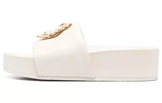 Шлепанцы женские белые Tory Burch