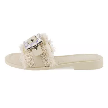 Шлепанцы женские белые Tranoi