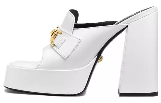 Шлепанцы женские белые Versace Jeans