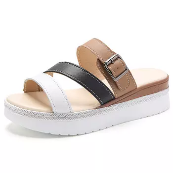 Шлепанцы женские белый/черный Reivantix