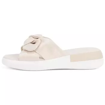 Шлепанцы женские белый/коричневый Daphne