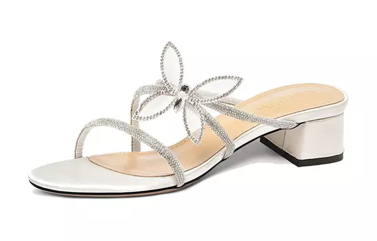 Шлепанцы женские белый Lily Wei