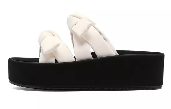 Шлепанцы женские бежевые/черные C°Banner