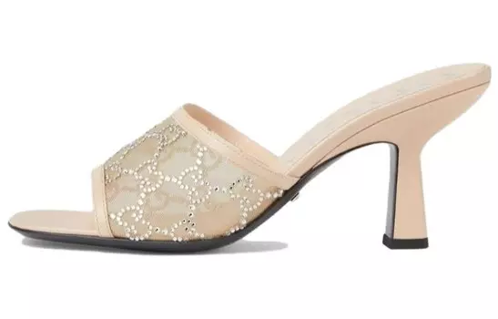 Шлепанцы женские бежевые Gucci