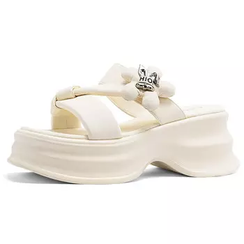 Шлепанцы женские бежевый Oms