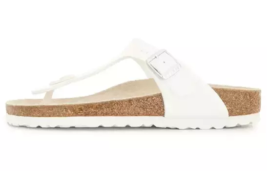 Шлепанцы женские Birkenstock, белый/коричневый