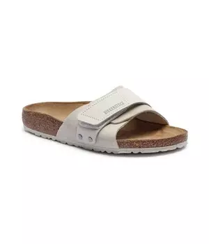 Шлепанцы женские Birkenstock кожаные, белый