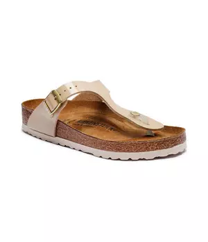Шлепанцы женские Birkenstock с добавлением кожи, бежевый
