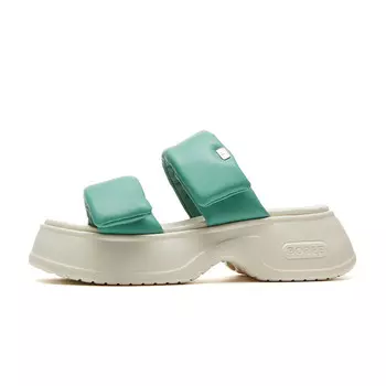 Шлепанцы женские Boree, зеленый/белый