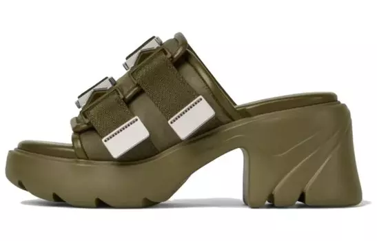 Шлепанцы женские Bottega Veneta Flash, зеленый