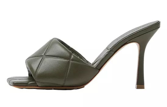Шлепанцы женские Bottega Veneta Lido, хаки