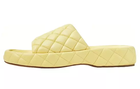 Шлепанцы женские Bottega Veneta мягкие, желтый