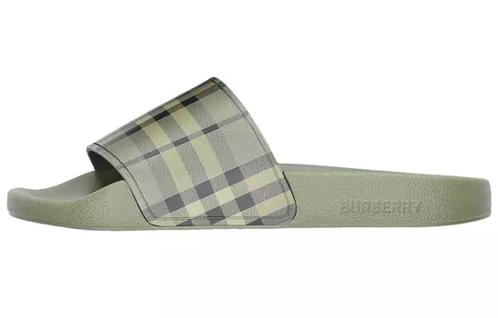 Шлепанцы женские Burberry Furley Vintage, зеленый