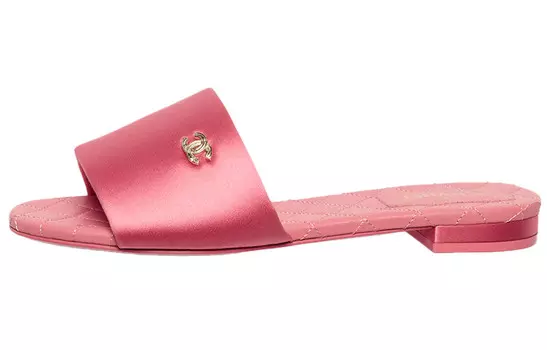 Шлепанцы женские Chanel, розовый