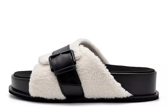 Шлепанцы женские черные/белые Pedro