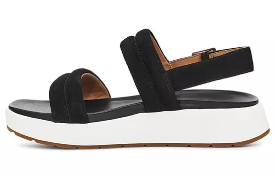 Шлепанцы женские черные/белые Ugg