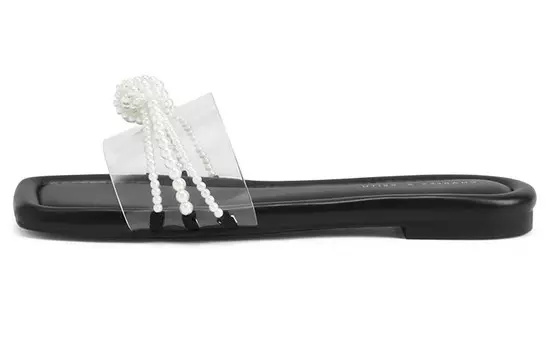 Шлепанцы женские черные Charles&Keith