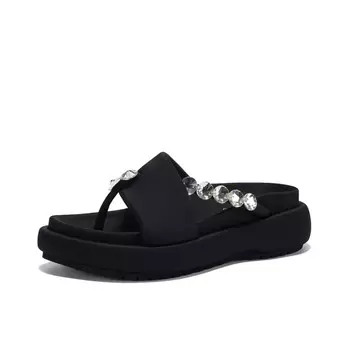 Шлепанцы женские черные Cherry&Kalika