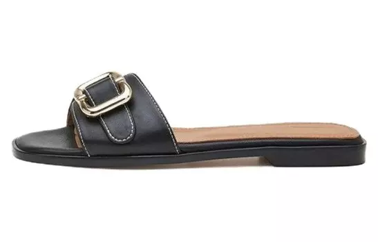 Шлепанцы женские черные Flattered