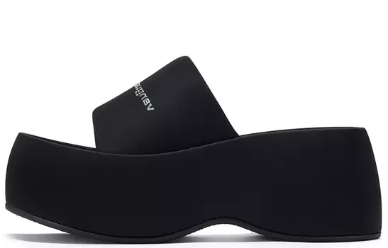 Шлепанцы женские черные Gg-Cc