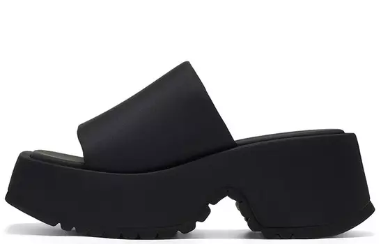 Шлепанцы женские черные Gg-Cc