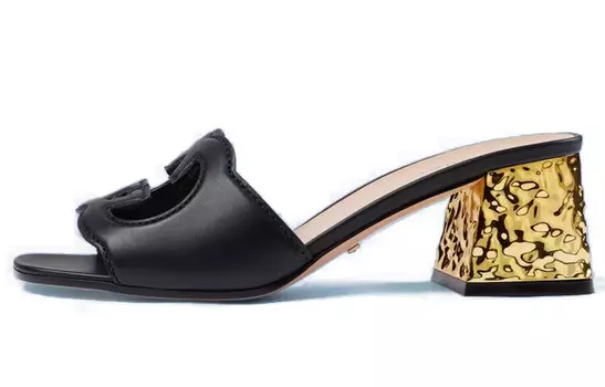 Шлепанцы женские черные Gucci