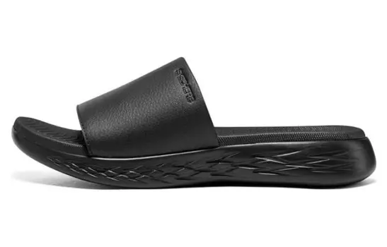 Шлепанцы женские черные на ходу Skechers
