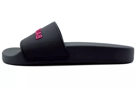 Шлепанцы женские черные/розовые Balenciaga