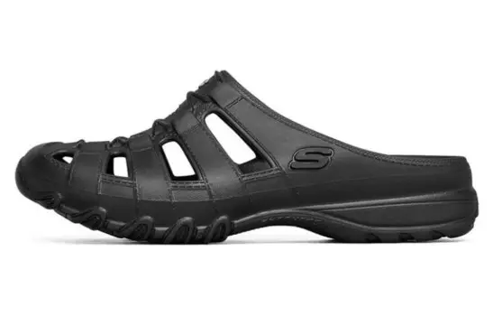 Шлепанцы женские черные Skechers