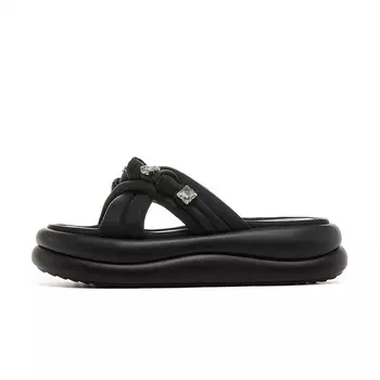 Шлепанцы женские черный/белый Josiny