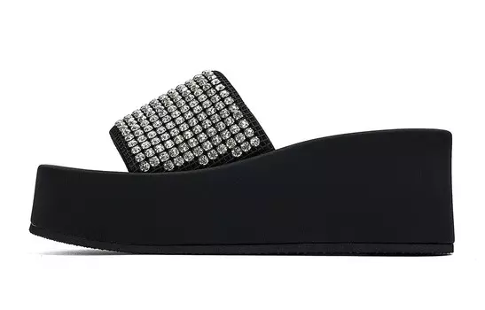 Шлепанцы женские черный Eblan