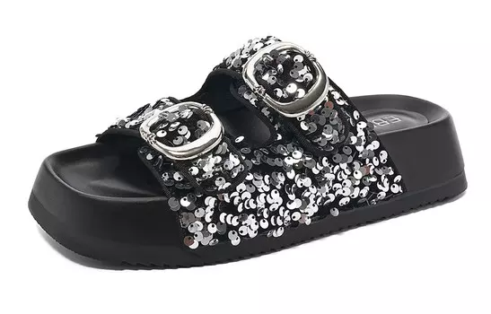 Шлепанцы женские черный Eblan