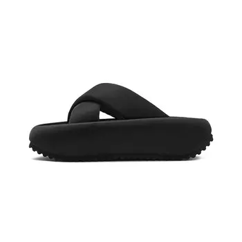 Шлепанцы женские черный, серебряный Josiny