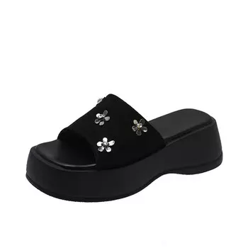 Шлепанцы женские черный Shumo